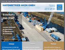 Tablet Screenshot of hafen-aken.de